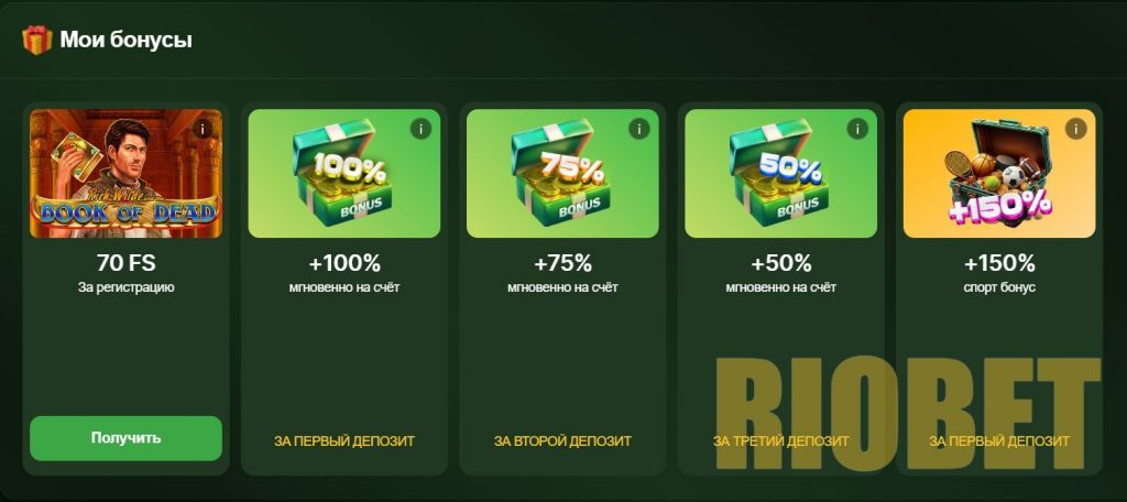 Бонусы Riobet